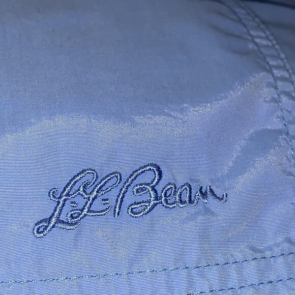 Vintage LL Bean Pullover Jacket Women small Nylon Hooded Windbreaker Anorak - Picture 10 of 12